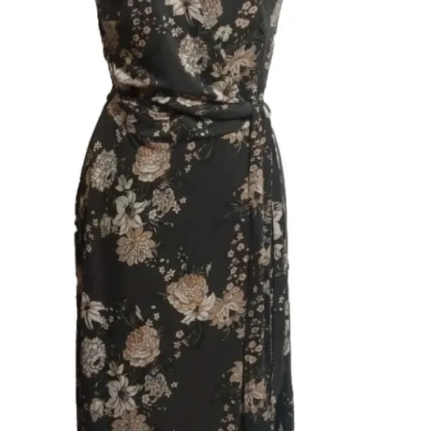 LOFT Floral Maxi Dress in Gray and Pink - Image 3