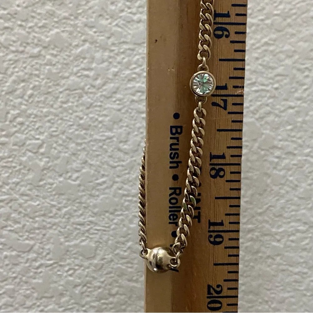 GIVENCHY Gold-tone Chain Clear Crystal Bezel 39” Long Station Necklace 67g. - Image 10