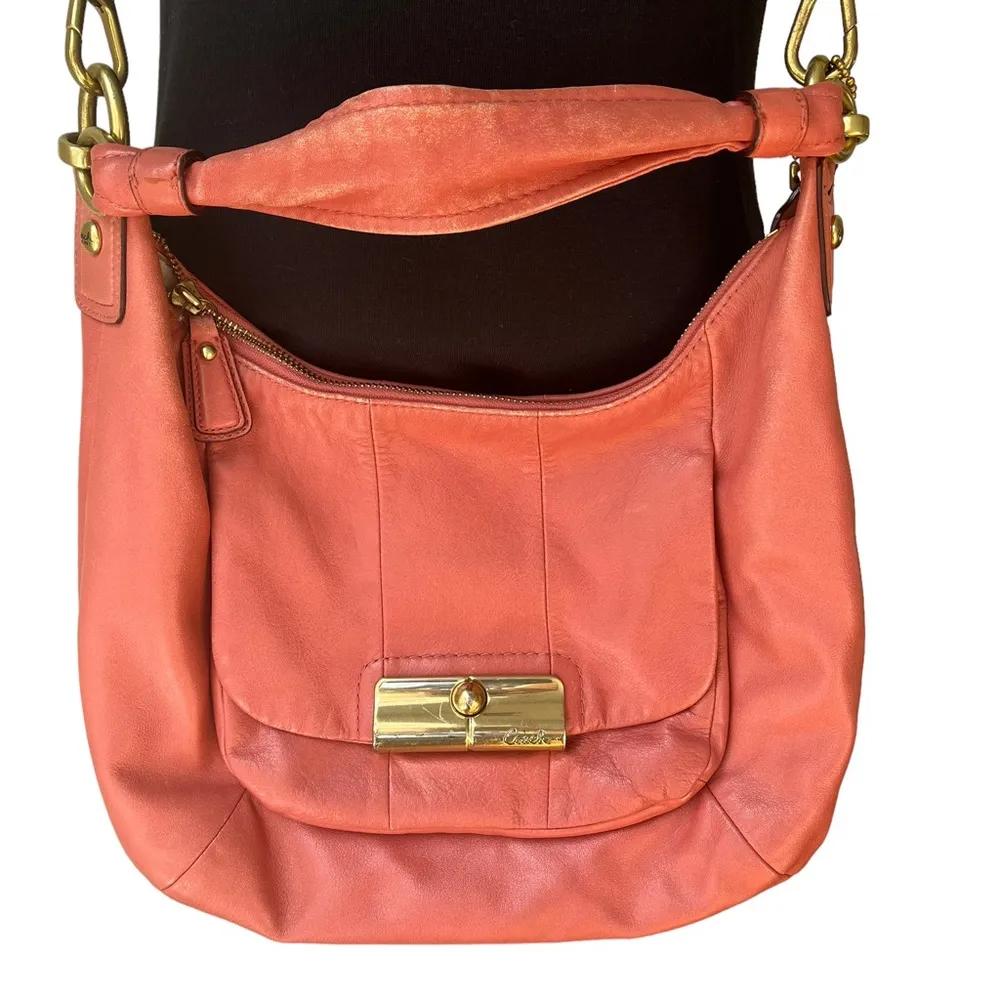 Coach 16808 Kristen Hobo Convertible Purse in Peony Pink - Image 3
