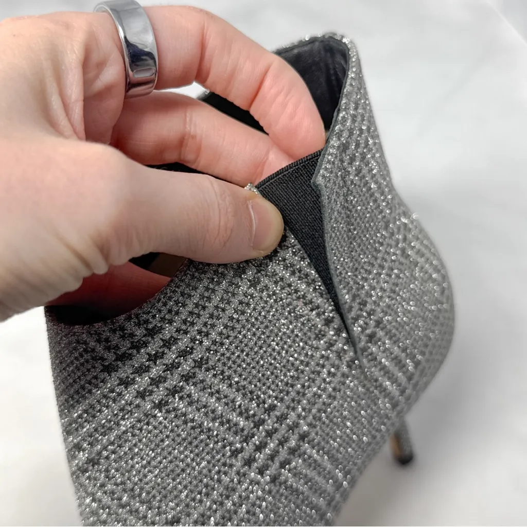 Jimmy Choo Marinda Prince of Stars Glitter Plaid Pointed Toe Ankle Booties Boots - Image 7