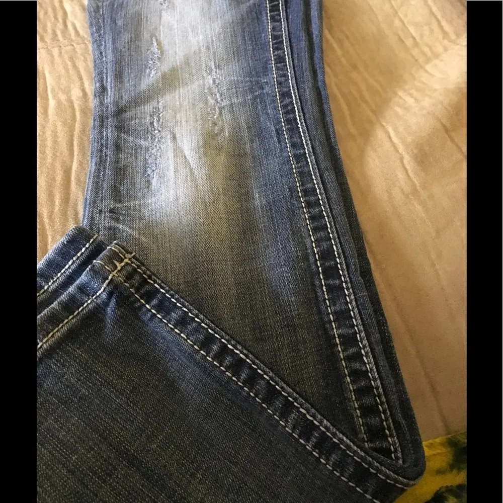 Boot Cut Distressed Jeans 27 - Image 5