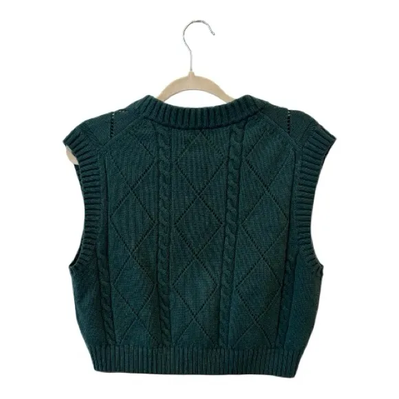 Aritzia Sunday Best Winston Sweater Vest Merino Wool Blend Size Medium Green - Image 5