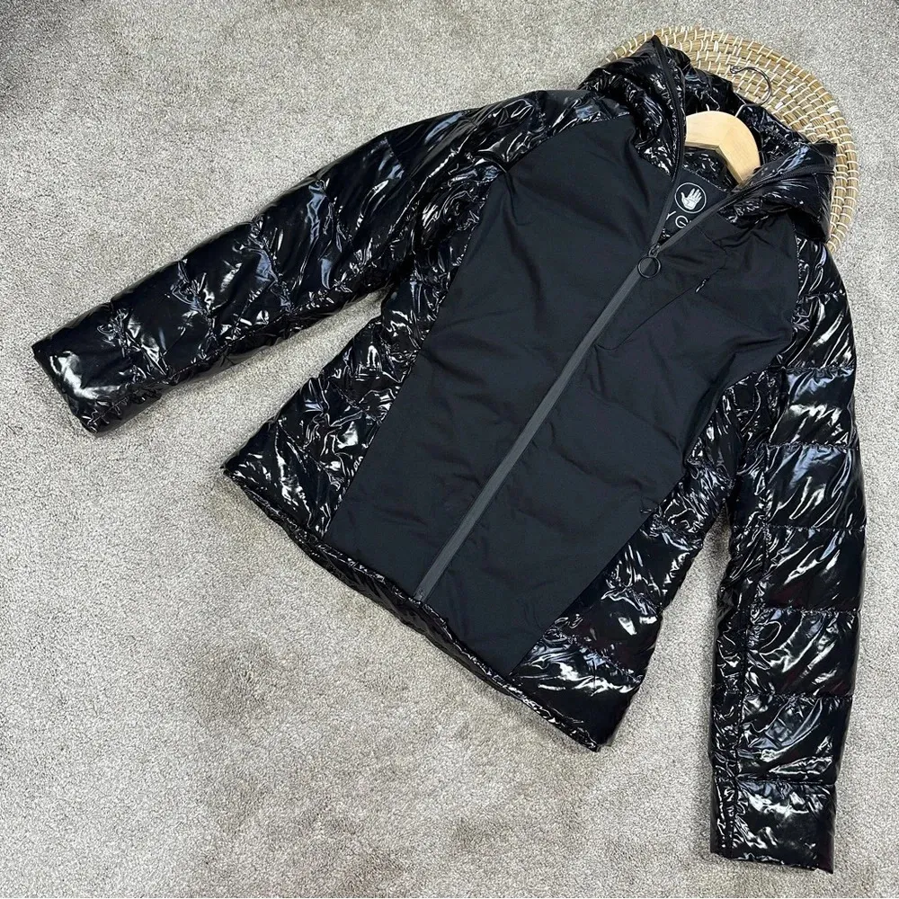 Body Glove Women’s Duck Down Puffer Coat Jacket Hooded Full Zip in Black SP - Image 3