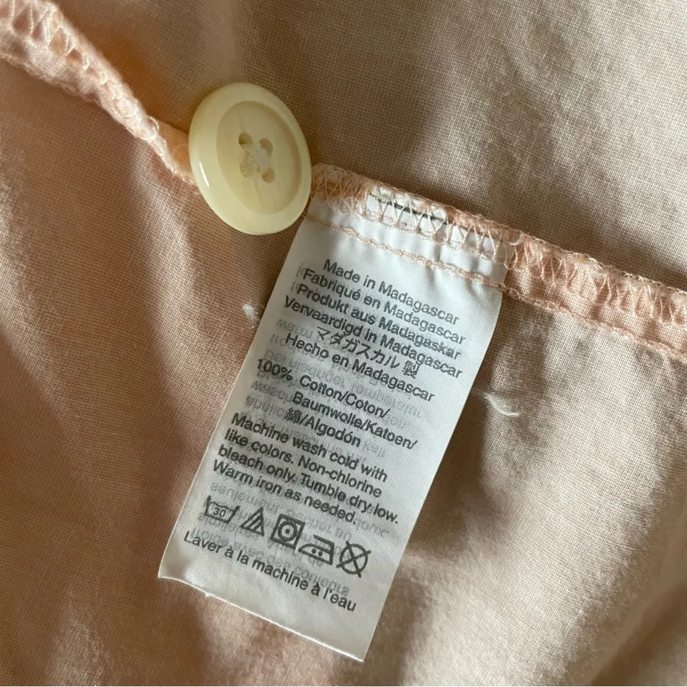 Madewell 100% Cotton Embroidered Oversized Pajama Shirt Dress Medium - Image 4