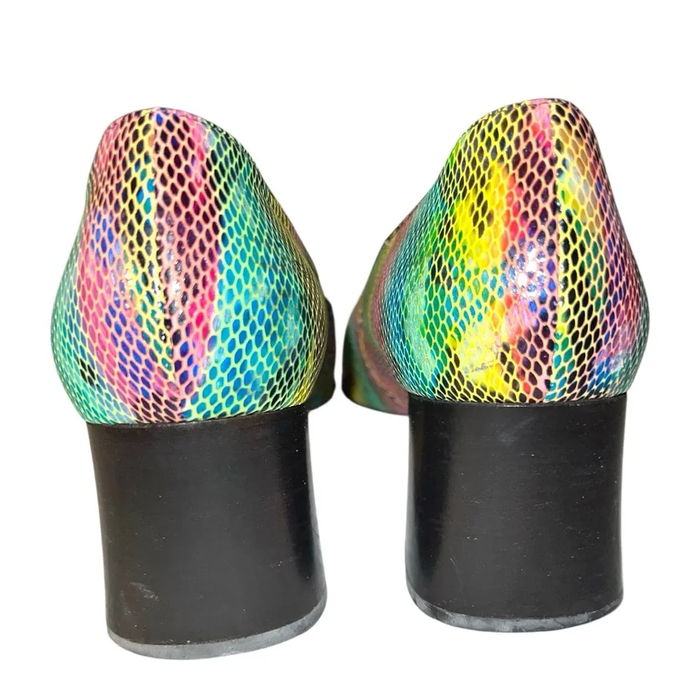 Betty Barclay Colorful Block Heel Pumps 2.5” heels Blue Size 7 - Image 7