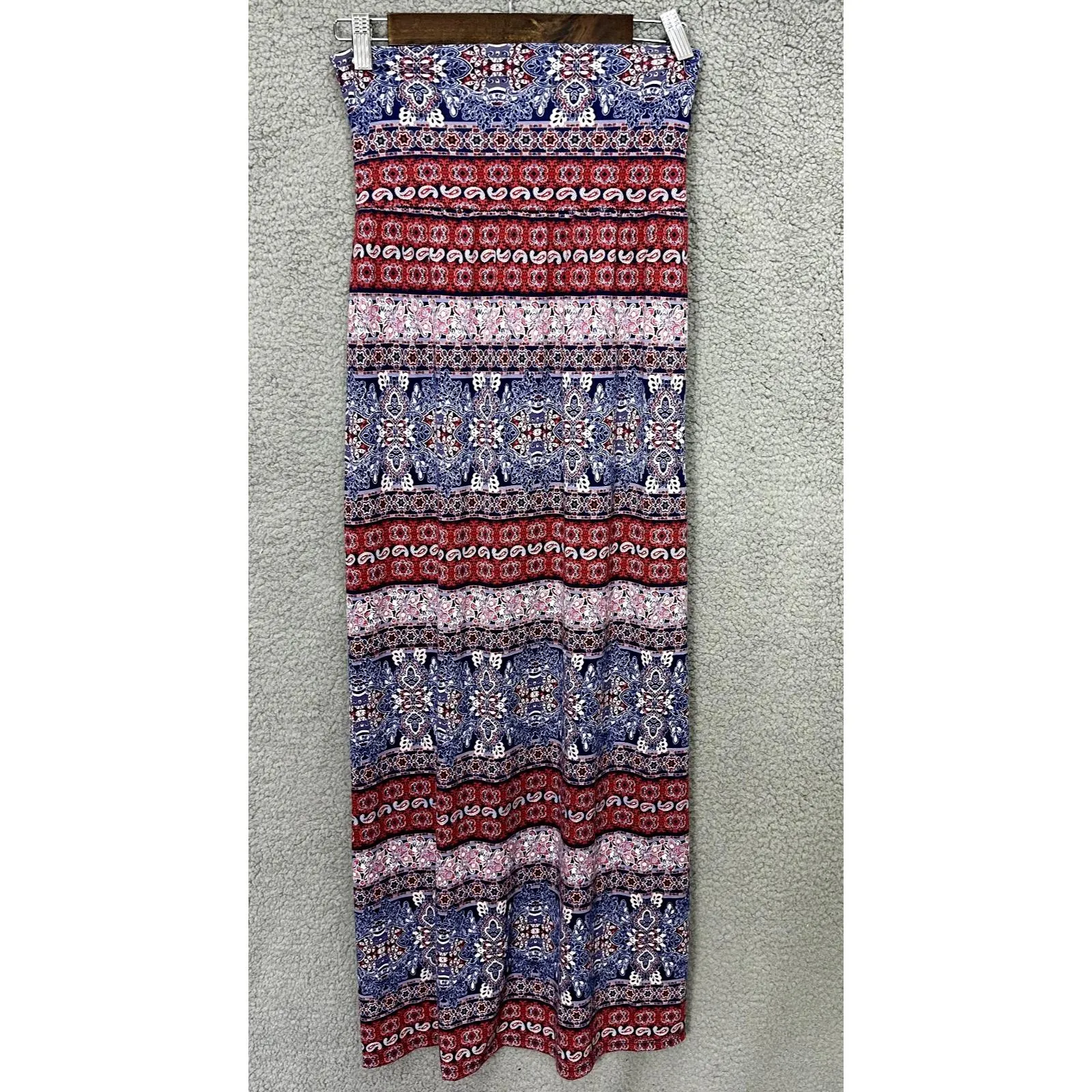 Joe Benbasset Skirt Small Boho Paisley High Slit Festival‎ Y2K Stretch Indie - Image 7