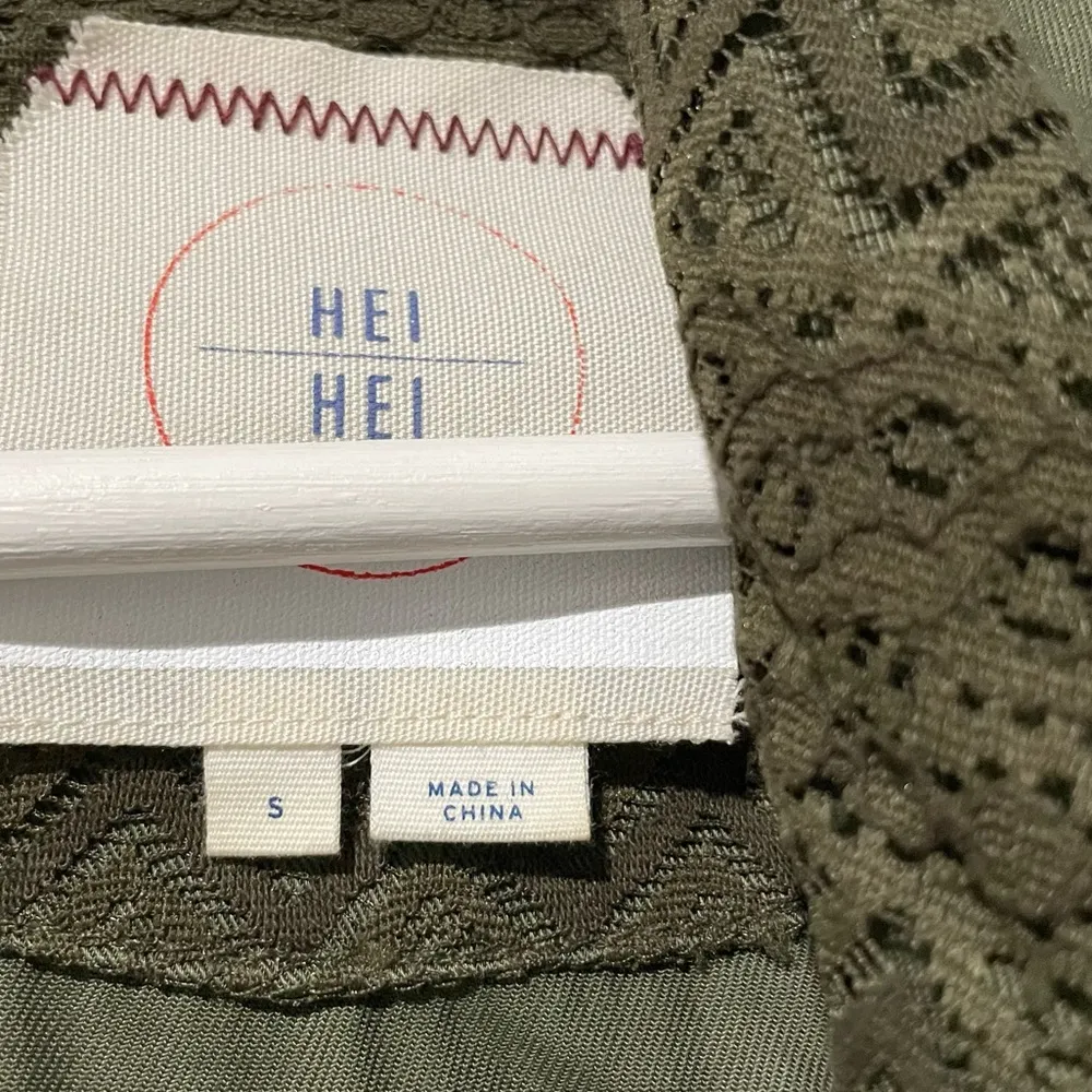 Hei Hei Slouchy Utility Jacket Lace Detail Small - Image 7