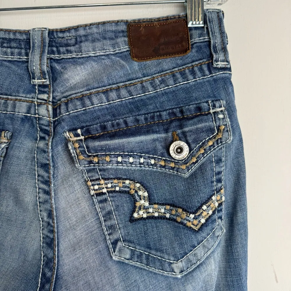Big Star Maddie Bootcut Jeans Sz 29 Long Mid Rise Western Embroidered - Image 9