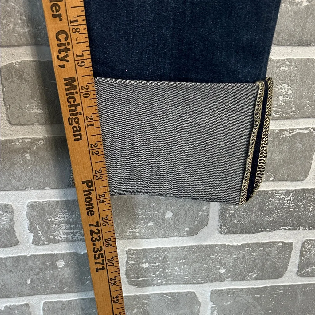 Judy Blue Dark Blue Distressed Straight Leg Jeans Womens Size 7/28 NWOT - Image 12