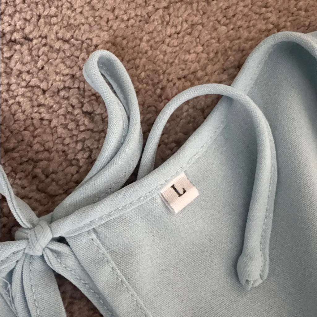 Pale Blue Maxi Dress SIZE L Size L - Image 3