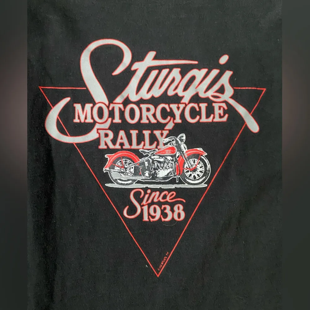 Vintage 90s Sturgis motorcycle biker logo long sleeve t - Image 7