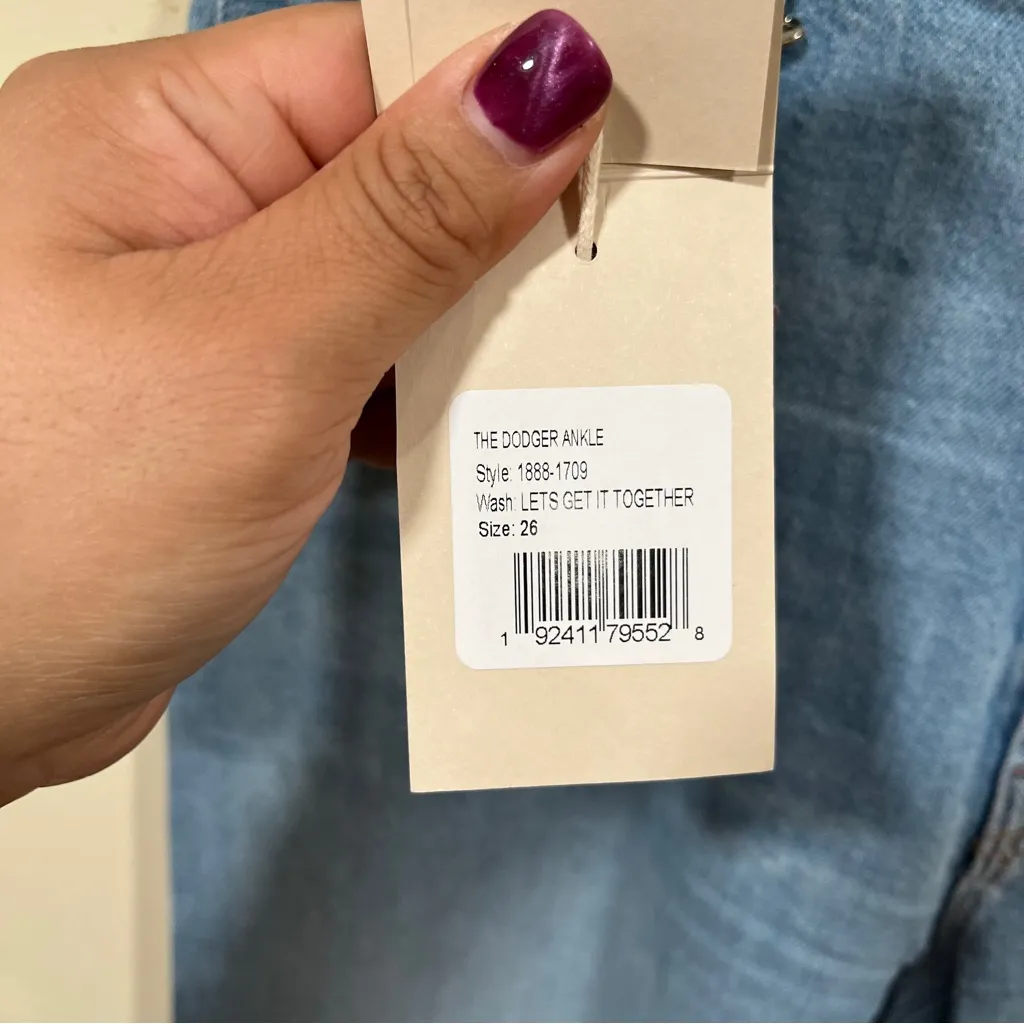 NWT Mother The Dodger Wash: Let's Get It Together size 26 ankle denim - Image 8