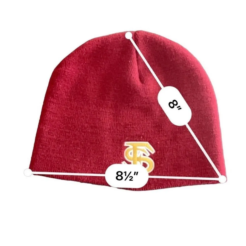 Florida State University FSU Logo embroidered beanie hat Blue - Image 5