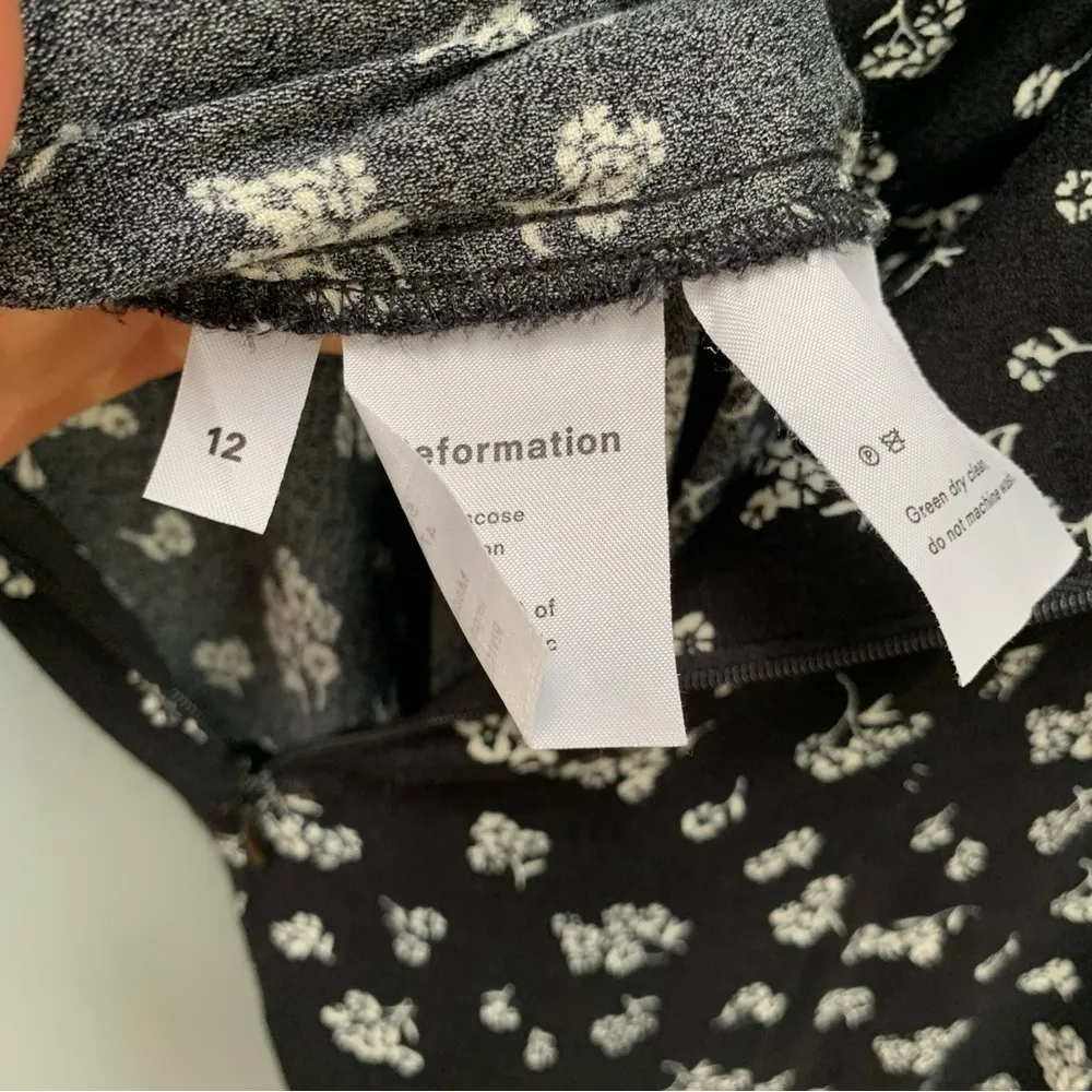 Reformation Guatemala Jumpsuit Black Floral Print 12 - Image 9