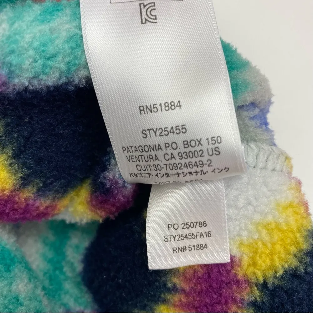 Patagonia Synchilla Retro Timber Twist Navy Blue Fleece Snap T Pullover Sweater - Image 12