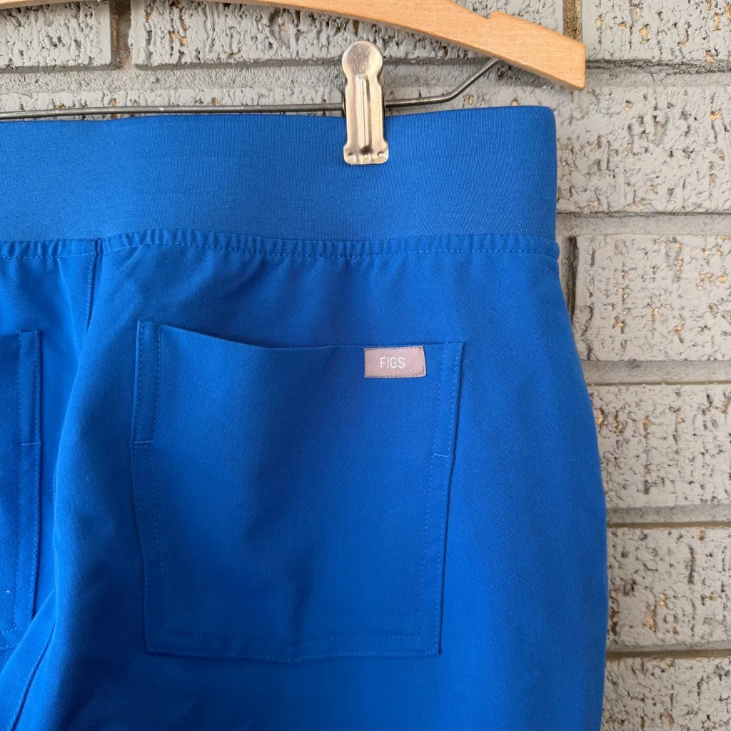 Figs Zamora Jogger Scrub Pants Size XS Royal Blue Hospital Nurse Uniform - Image 9