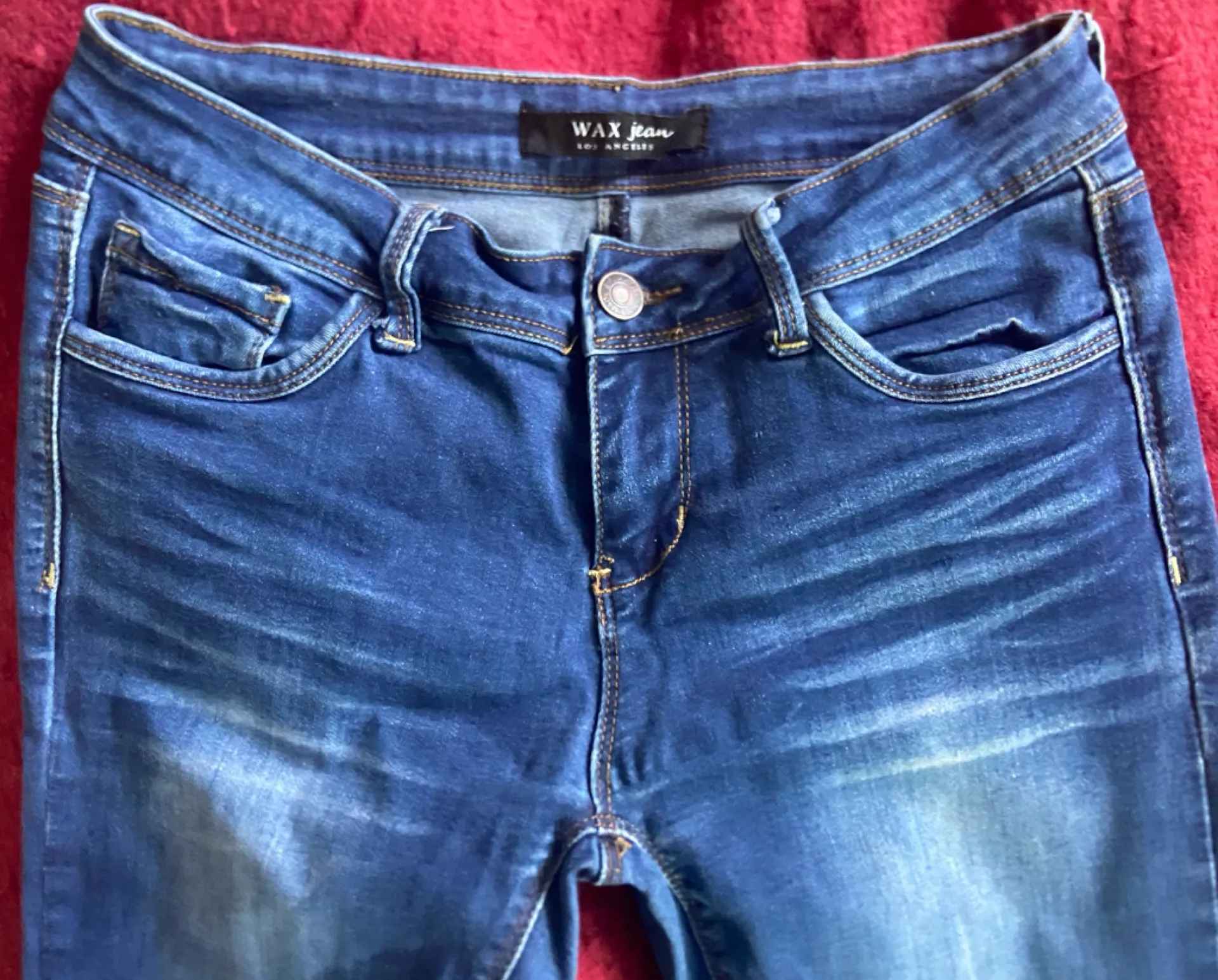 Wax Jean Women's High Rise Blue Denim Jeans - Image 1