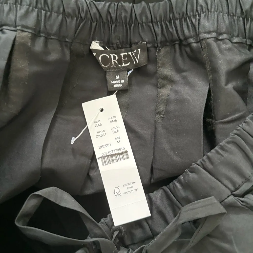 NWT J. Crew Pleated Tie-waist Mini Skirt Black - Image 4
