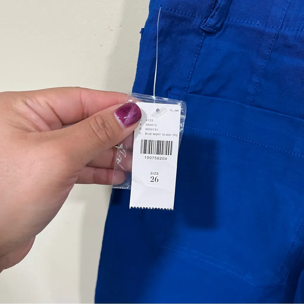 NWT Maeve blue night size 26 cropped ankle pants Anthropologie wide women - Image 6