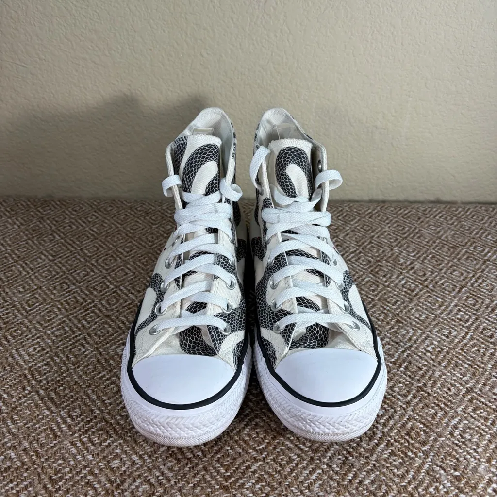 Converse Chuck Taylor All Star High-Top Snake Custom White Black Mens 7.5 W 9.5🐍 - Image 2