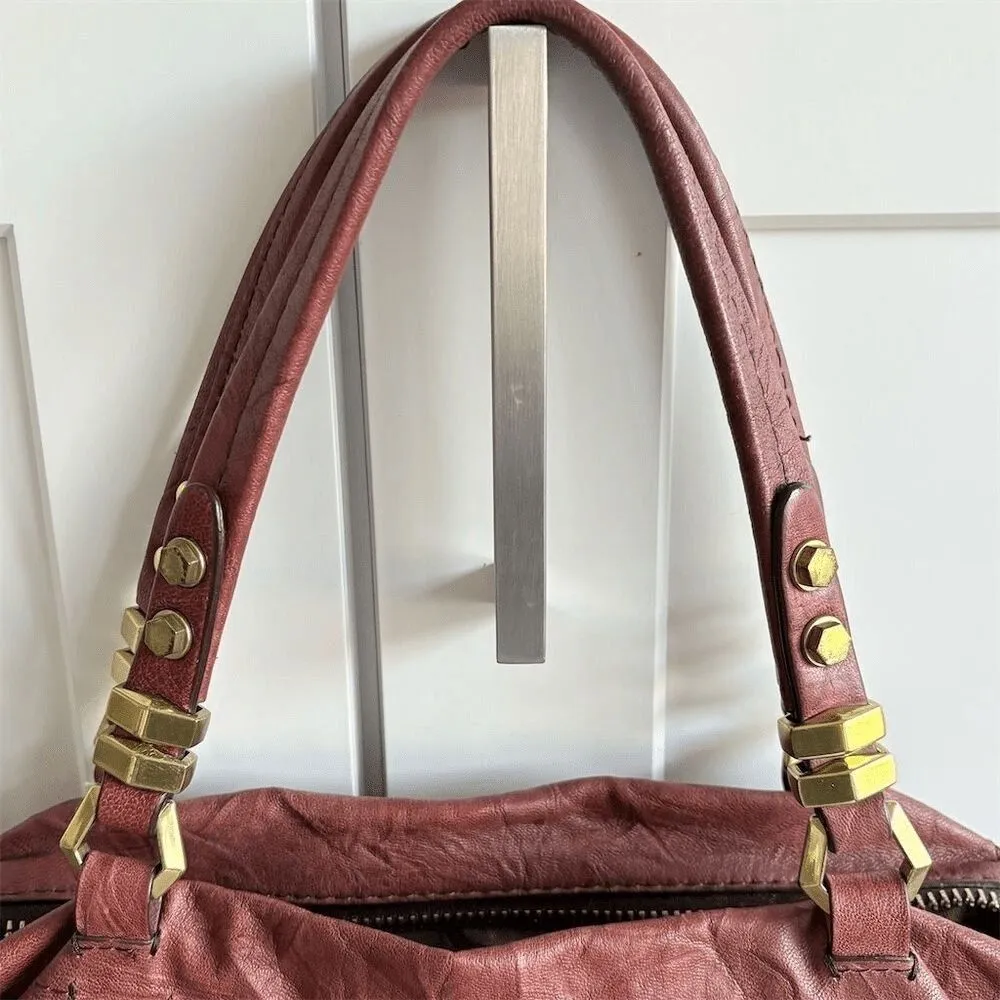 orYANY Women's Deep Red Brown Leather Shoulder Bag Textured Chic Elegant - Image 7