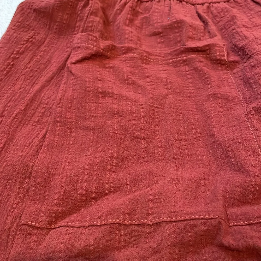 Shein- Rust Color Shorts Romper Gauzy w/ Convertible Straps and Belt- Size L - Image 6