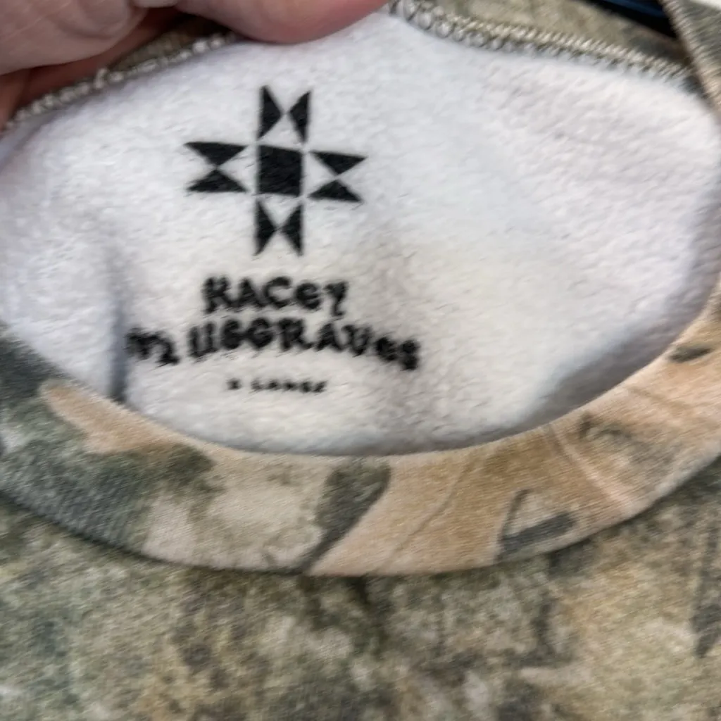 Kacey Musgraves DEEPER WELL WORLD TOUR CAMO SWEATSHIRT XL Green - Image 2