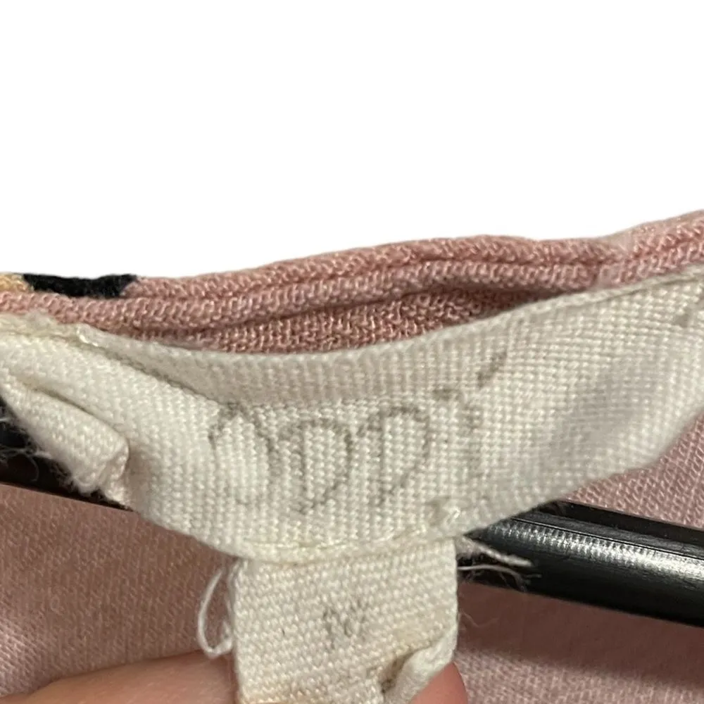 Oddy Dusty Rose Cropped Boho Hippie Cottagecore Floral Bell Sleeve Relaxed Top Size M - Image 7