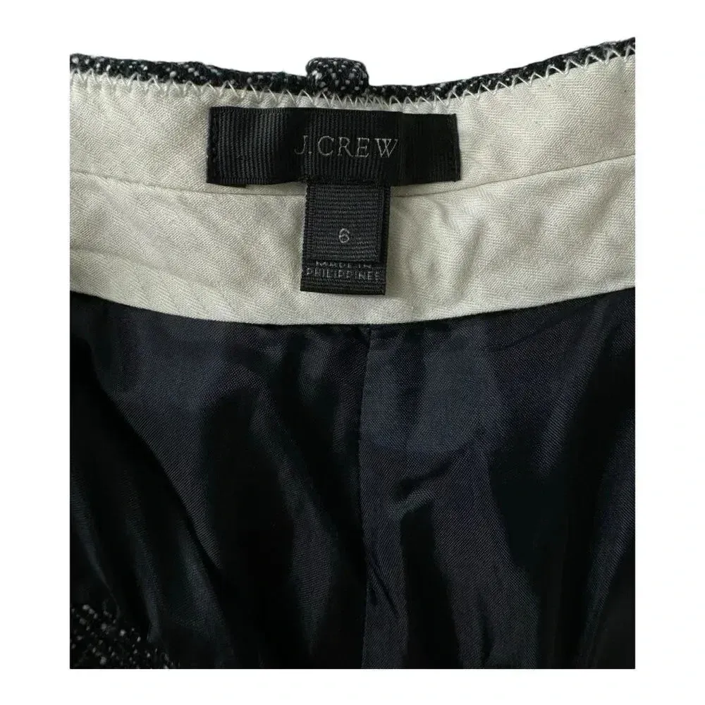 J.Crew tapered cropped black-and-white‎ pants size 6 - Image 2
