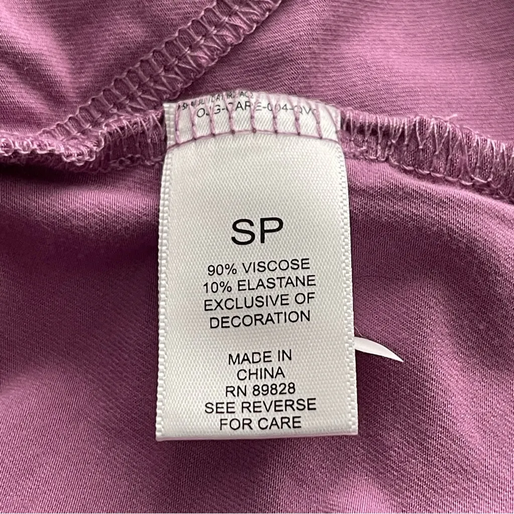 LOGO by Lori Goldstein Duster Chiffon Hem Women’s Size S Purple Cardigan - Image 9