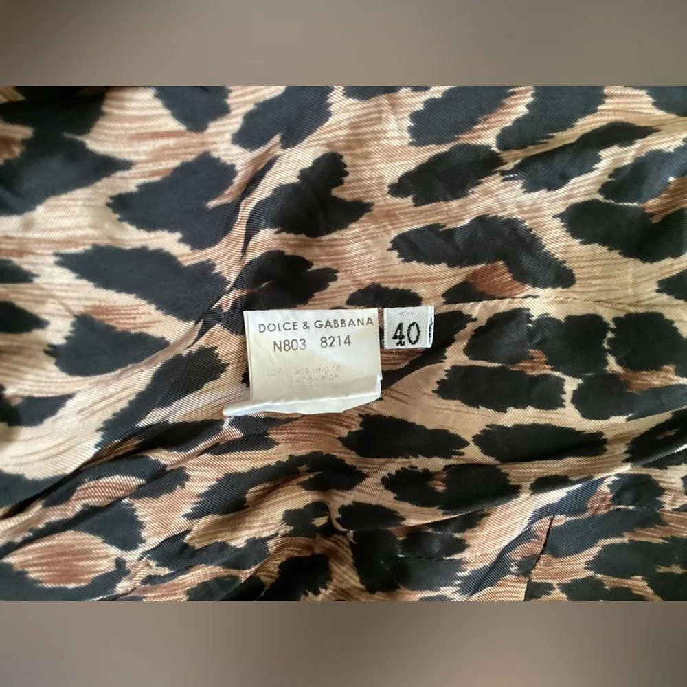 Vintage Y2K Dolce & Gabbana Dark Gray Virgin Wool Long Blazer / Mini Dress - Image 4