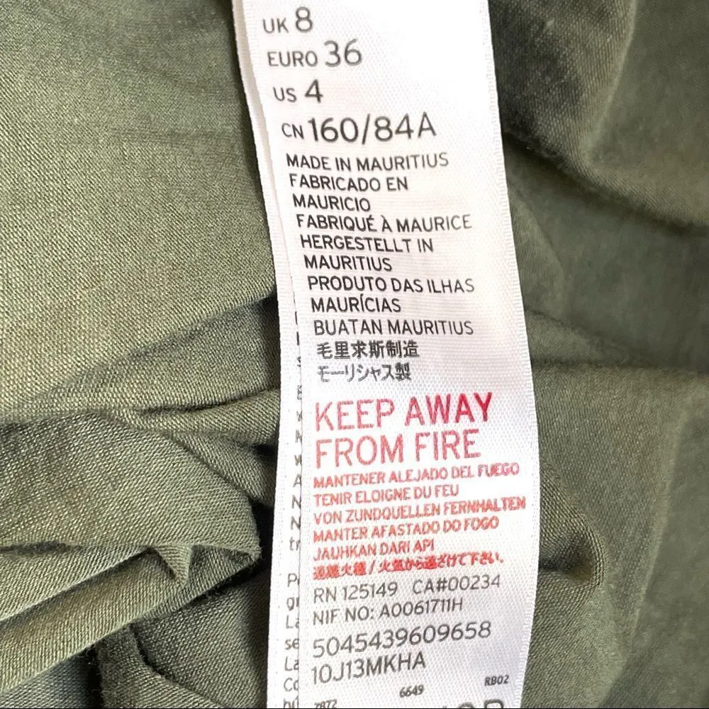 Topshop olive green short sleeve T shirt dress - Image 6