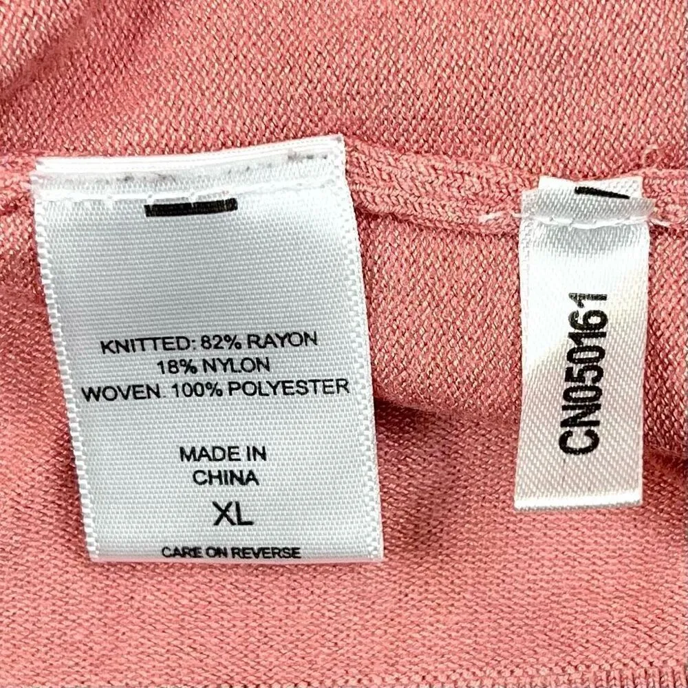 7th Avenue New York and Company Pink Sweater Bell Sleeves XL Pink - Image 10