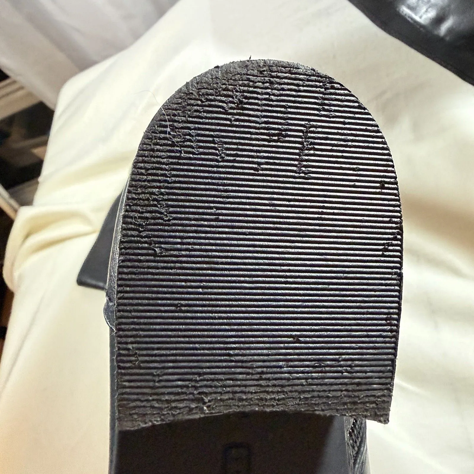 Tommy Hilfiger Womens Gerrie Sz 7 Knee High Boots Black Leather  Stretch Calf - Image 10