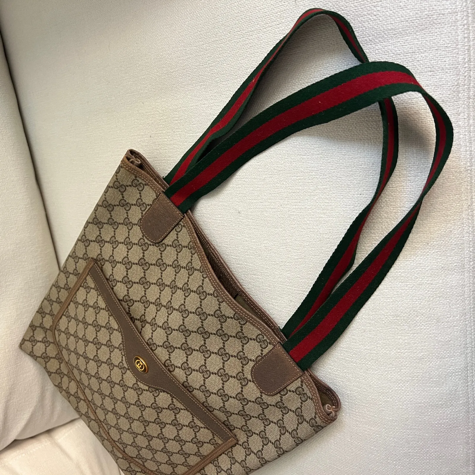 Gucci GG Plus Monogram Sherry Line Tote Bag - Image 10