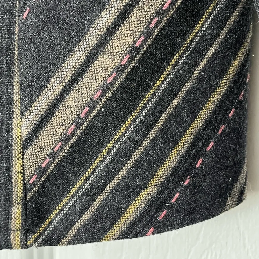 Final Touch  Wool Blend Striped Jacket - Size L - Image 3