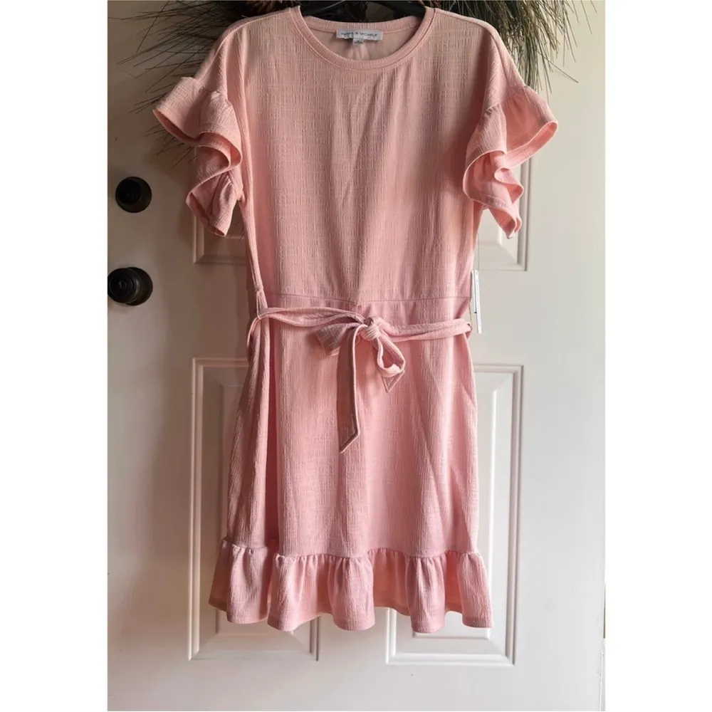 Emma and Michele pale pink dress with ruffle hem size medium - Image 2