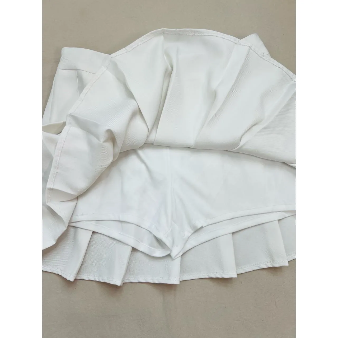 Fashion&dyt Tennis Skirt Womens Size L White Pleated Mini Skort Preppy Size L - Image 5