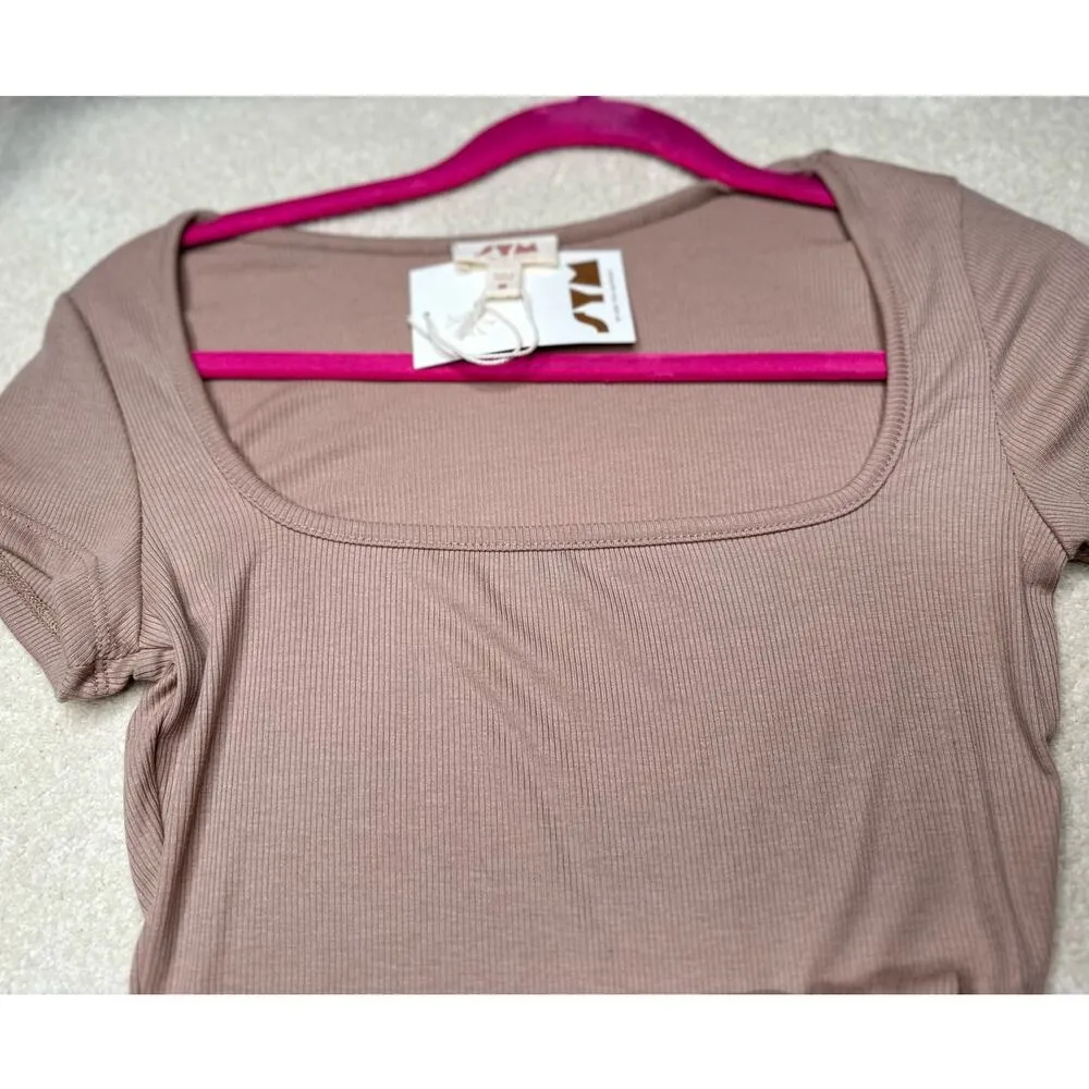 SYM: Ribbed Square Neck Bodycon Dress - Image 6