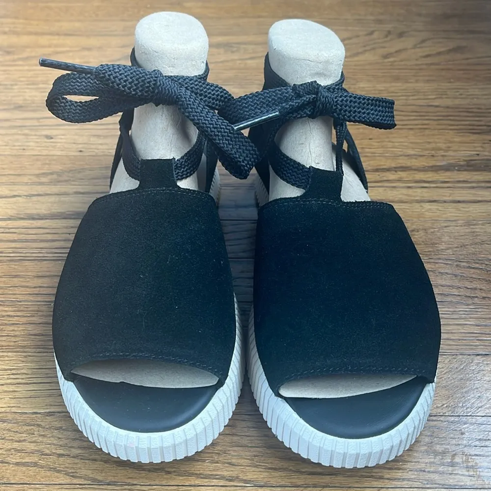 Sorel NWOT Ona Streetworks Espadrille Flat Suede Open Toe Ankle Tie Sandal - Image 4