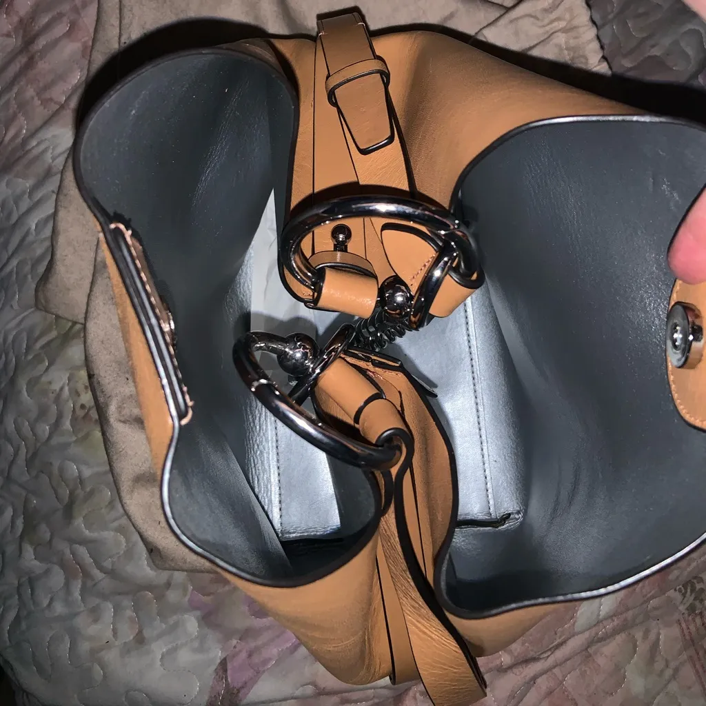 Rebecca Minkoff Kate bag chain handle leather tan boho contemporary fall purse - Image 5