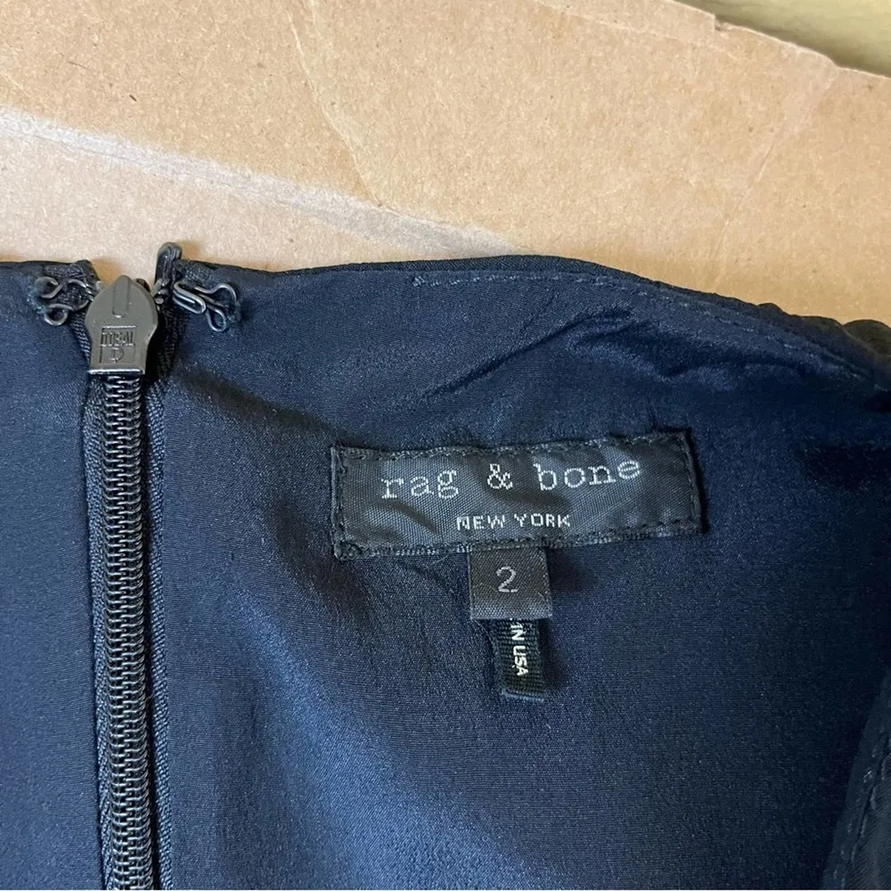 Rag & Bone Black Pleated Midi Dress - Image 7