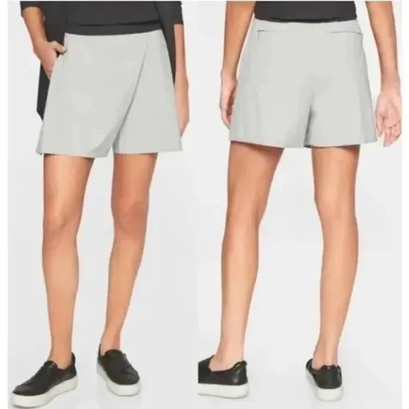 Athleta Planner Skort Light Grey Size 2 Golf Tennis Athletic Shorts Skirt 291726 - Image 2