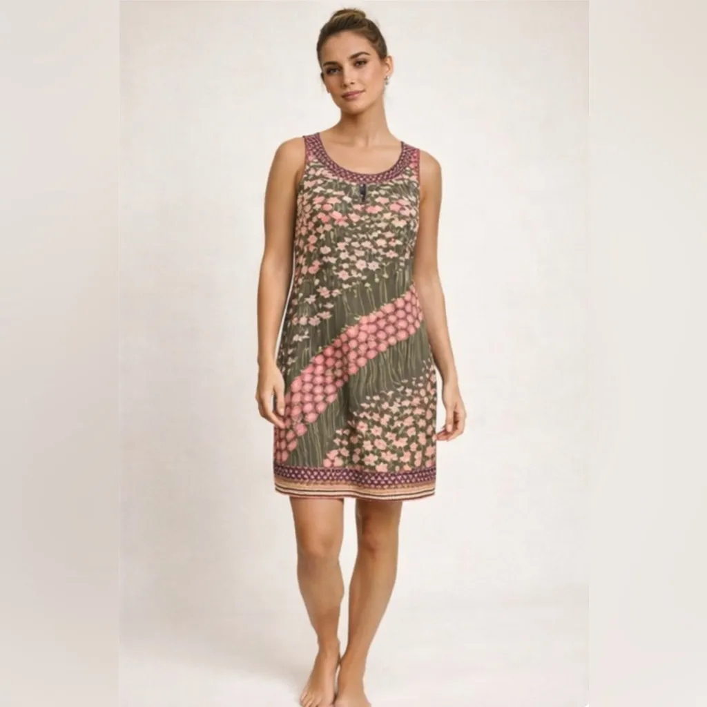 Free People Pretty Young Thing Patchwork Shift Lined Dress Size 4 - Image 12