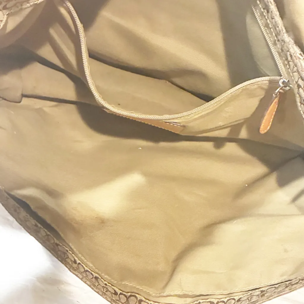 COACH SIGNATURE HUDSON KHAKI JACQUARD Y2K COMMUTER LAPTOP MESSENGER BAG F77004 - Image 6