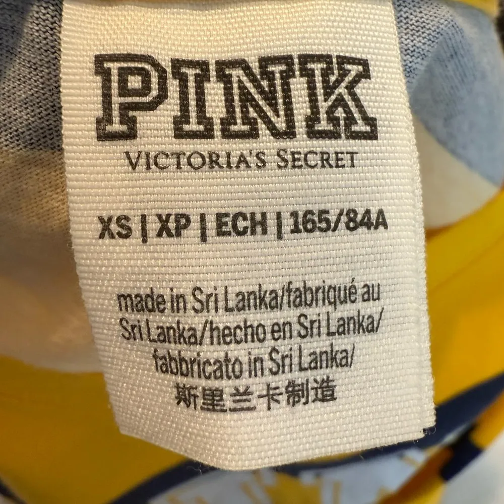 Pink Victoria’s Secret Navy Gold Striped Long Sleeve Shirt Top Oversized XS - Image 3