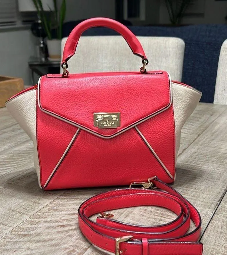 Kate Spade Wesley Place Laurel Desert Rose Leather Crossbody Bag EUC - Image 2