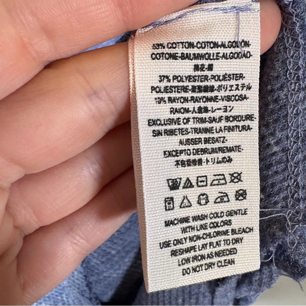 Free People Purple Thermal Boho High Low Tunic Mini Dress Womens M Casual Fall - Image 5