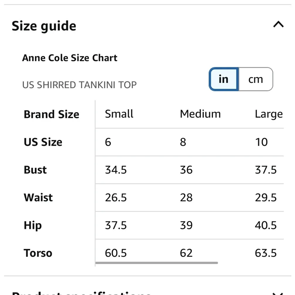 Anne Cole NWT Live in Color Twist Front Bandeau Tankini Top S - Image 5