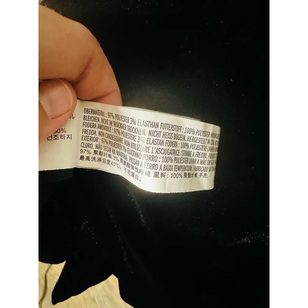 Endless Rose  Black Velvet Single Button Front Blazer Size Large - Image 16